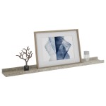 vidaXL Rafturi de perete, 4 buc., gri beton, 80x9x3 cm