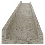 vidaXL Rafturi de perete, 4 buc., gri beton, 100x9x3 cm