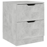 vidaXL Noptieră, gri beton, 40x40x50 cm, lemn prelucrat