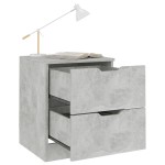 vidaXL Noptieră, gri beton, 40x40x50 cm, lemn prelucrat
