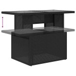 vidaXL Set mobilier de grădină cu perne, 9 piese, negru, poliratan vidaXL Set mobilier de grădină cu perne, 9 piese, negru, poliratan