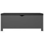 vidaXL Cutie de depozitare cu pernă, gri, 105x40x45cm, lemn prelucrat vidaXL Cutie de depozitare cu pernă, gri, 105x40x45cm, lemn prelucrat