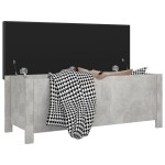 vidaXL Cutie depozitare pernă gri beton, 105x40x45 cm, lemn prelucrat vidaXL Cutie depozitare pernă gri beton, 105x40x45 cm, lemn prelucrat