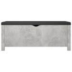vidaXL Cutie depozitare pernă gri beton, 105x40x45 cm, lemn prelucrat vidaXL Cutie depozitare pernă gri beton, 105x40x45 cm, lemn prelucrat