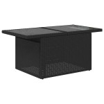 vidaXL Set mobilier de grădină cu perne, 9 piese, negru, poliratan vidaXL Set mobilier de grădină cu perne, 9 piese, negru, poliratan