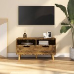 vidaXL Comodă TV, stejar afumat, 90x40x48,5 cm, lemn prelucrat vidaXL Comodă TV, stejar afumat, 90x40x48,5 cm, lemn prelucrat
