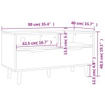 vidaXL Comodă TV, stejar afumat, 90x40x48,5 cm, lemn prelucrat vidaXL Comodă TV, stejar afumat, 90x40x48,5 cm, lemn prelucrat