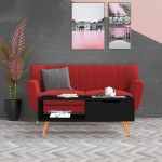 vidaXL Măsuță de cafea, negru, 100x49,5x43 cm, lemn prelucrat vidaXL Măsuță de cafea, negru, 100x49,5x43 cm, lemn prelucrat