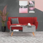 vidaXL Măsuță de cafea, gri beton, 100x49,5x45 cm, lemn prelucrat vidaXL Măsuță de cafea, gri beton, 100x49,5x45 cm, lemn prelucrat