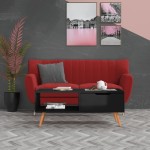 vidaXL Măsuță cafea, negru extralucios, 100x49,5x43 cm lemn prelucrat vidaXL Măsuță cafea, negru extralucios, 100x49,5x43 cm lemn prelucrat