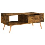 vidaXL Măsuță de cafea, stejar afumat, 100x49,5x43 cm, lemn prelucrat