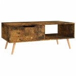 vidaXL Măsuță de cafea, stejar afumat, 100x49,5x43 cm, lemn prelucrat