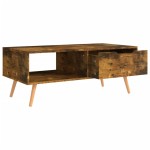 vidaXL Măsuță de cafea, stejar afumat, 100x49,5x43 cm, lemn prelucrat