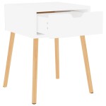 vidaXL Dulapuri noptieră, 2 buc., alb, 40x40x56 cm, lemn prelucrat vidaXL Dulapuri noptieră, 2 buc., alb, 40x40x56 cm, lemn prelucrat