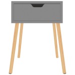 vidaXL Dulapuri noptieră, 2 buc., gri, 40x40x56 cm, lemn prelucrat vidaXL Dulapuri noptieră, 2 buc., gri, 40x40x56 cm, lemn prelucrat
