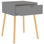 vidaXL Dulapuri noptieră, 2 buc., gri, 40x40x56 cm, lemn prelucrat vidaXL Dulapuri noptieră, 2 buc., gri, 40x40x56 cm, lemn prelucrat
