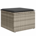 vidaXL Set mobilier de grădină cu perne, 8 piese gri deschis poliratan
