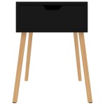 vidaXL Noptiere, 2 buc, negru extralucios, 40x40x56 cm, lemn prelucrat