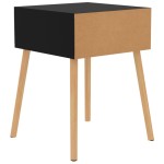vidaXL Noptiere, 2 buc, negru extralucios, 40x40x56 cm, lemn prelucrat
