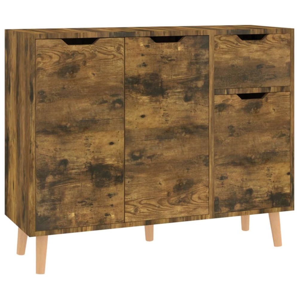 vidaXL Servantă, stejar afumat, 90x30x72 cm, lemn prelucrat