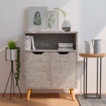vidaXL Servantă, gri beton, 60x30x72 cm, lemn prelucrat vidaXL Servantă, gri beton, 60x30x72 cm, lemn prelucrat