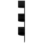 vidaXL Raft de perete de colț, negru, 19x19x123 cm, lemn prelucrat vidaXL Raft de perete de colț, negru, 19x19x123 cm, lemn prelucrat