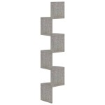 vidaXL Raft de perete de colț, gri beton, 19x19x123 cm, lemn prelucrat vidaXL Raft de perete de colț, gri beton, 19x19x123 cm, lemn prelucrat