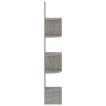 vidaXL Raft de perete de colț, gri beton, 19x19x123 cm, lemn prelucrat vidaXL Raft de perete de colț, gri beton, 19x19x123 cm, lemn prelucrat