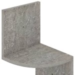 vidaXL Raft de perete de colț, gri beton, 19x19x123 cm, lemn prelucrat vidaXL Raft de perete de colț, gri beton, 19x19x123 cm, lemn prelucrat