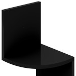 vidaXL Raft de perete de colț negru lucios, 19x19x123cm lemn prelucrat vidaXL Raft de perete de colț negru lucios, 19x19x123cm lemn prelucrat