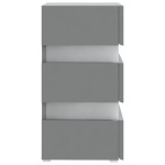 vidaXL Dulap noptieră, cu LED, gri, 45x35x67 cm, lemn prelucrat vidaXL Dulap noptieră, cu LED, gri, 45x35x67 cm, lemn prelucrat