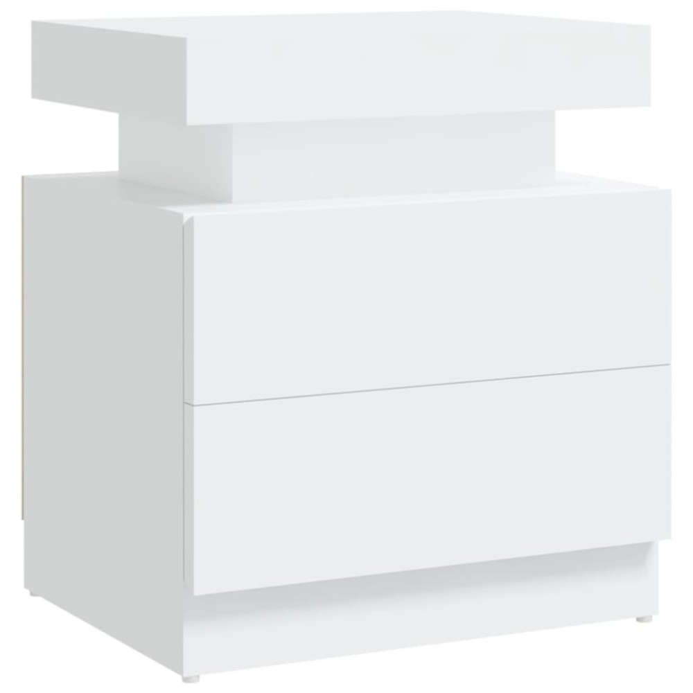 vidaXL Dulap noptieră, alb, 45x35x52 cm, lemn prelucrat