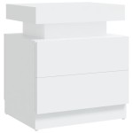 vidaXL Dulap noptieră, alb, 45x35x52 cm, lemn prelucrat vidaXL Dulap noptieră, alb, 45x35x52 cm, lemn prelucrat