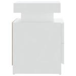 vidaXL Dulap noptieră, alb, 45x35x52 cm, lemn prelucrat vidaXL Dulap noptieră, alb, 45x35x52 cm, lemn prelucrat