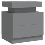 vidaXL Noptieră, gri, 45x35x52 cm, lemn prelucrat