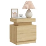 vidaXL Noptieră, stejar sonoma, 45x35x52 cm, lemn prelucrat vidaXL Noptieră, stejar sonoma, 45x35x52 cm, lemn prelucrat