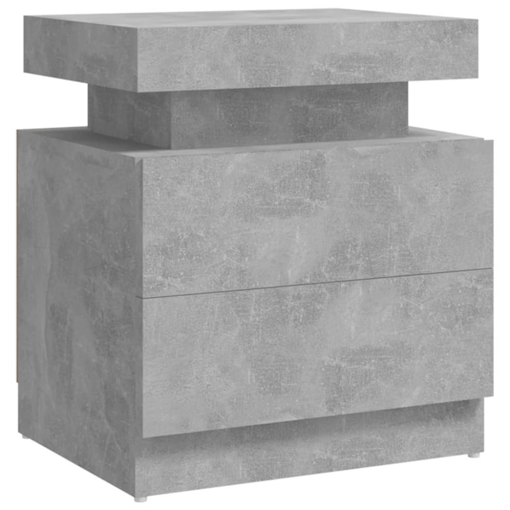 vidaXL Noptieră, gri beton, 45x35x52 cm, lemn prelucrat