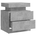 vidaXL Noptieră, gri beton, 45x35x52 cm, lemn prelucrat