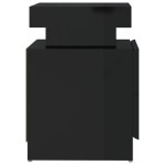 vidaXL Noptieră, negru extralucios, 45x35x52 cm, lemn prelucrat vidaXL Noptieră, negru extralucios, 45x35x52 cm, lemn prelucrat