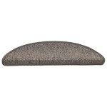 vidaXL Covoraș scări autoadeziv 15 buc maro bej 56x17x3cm aspect sisal