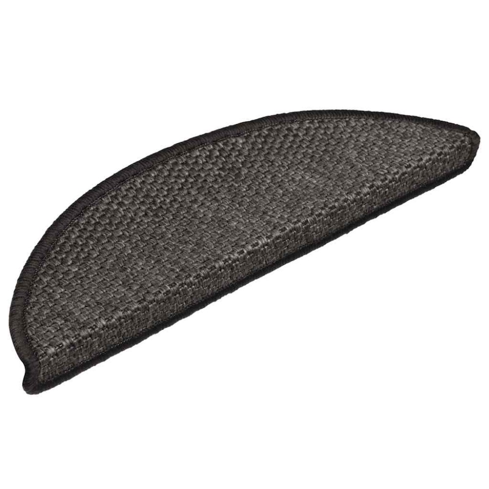vidaXL Covorașe scări autoadezive 15 buc antracit 56x17x3 aspect sisal