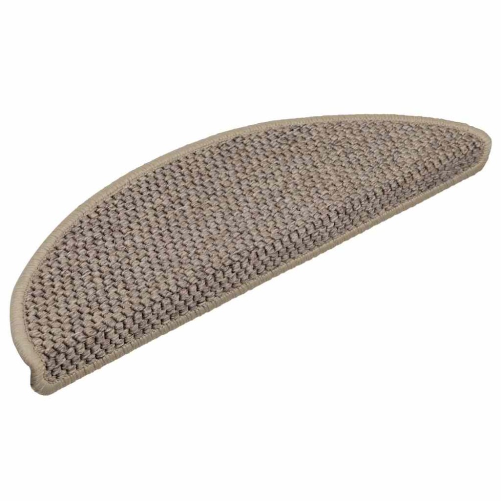 vidaXL Covorașe scări autoadezive aspect sisal, 15 buc. bej 56x17x3cm