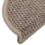 vidaXL Covorașe scări autoadezive aspect sisal, 15 buc. bej 56x17x3cm