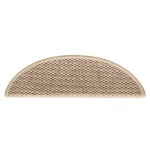 vidaXL Covorașe scări autoadezive 15 buc. nisipiu 56x17x3 aspect sisal