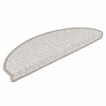 vidaXL Covoraș scări autoadeziv 15 buc platină 65x21x4 cm aspect sisal
