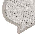 vidaXL Covoraș scări autoadeziv 15 buc platină 65x21x4 cm aspect sisal