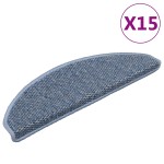 vidaXL Covorașe scări autoadezive, 15 buc. albastru 65x21x4 cm, sisal vidaXL Covorașe scări autoadezive, 15 buc. albastru 65x21x4 cm, sisal