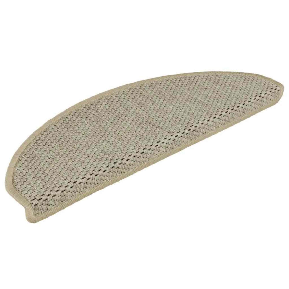 vidaXL Covorașe scări autoadezive, 15 buc. verde 65x21x4 cm, sisal
