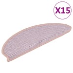 vidaXL Covorașe scări autoadezive 15 buc. roz 65x21x4 cm aspect sisal vidaXL Covorașe scări autoadezive 15 buc. roz 65x21x4 cm aspect sisal