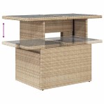 vidaXL Set canapele de grădină cu perne, 11 piese, bej, poliratan